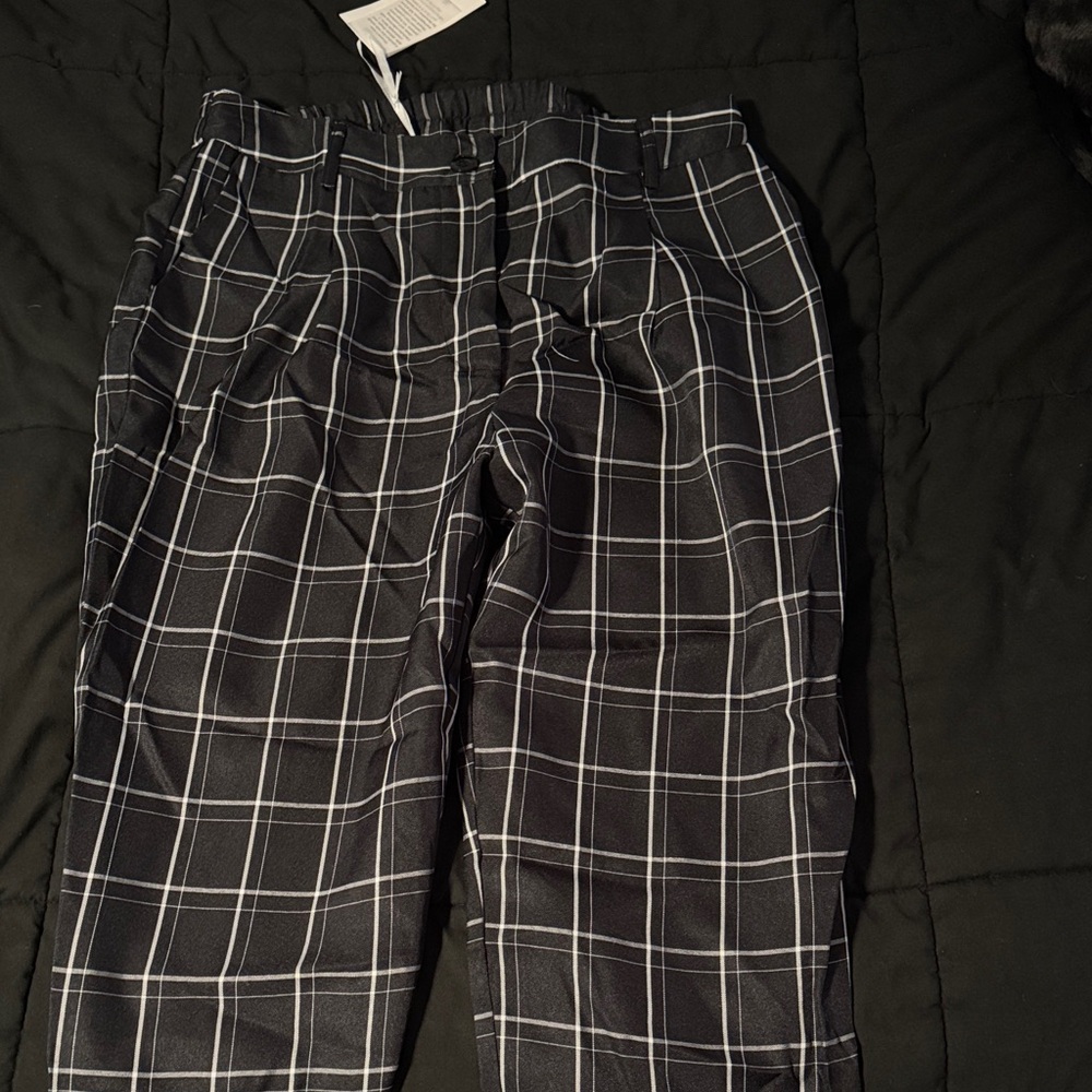 Women’s Black and White Checkered Pants